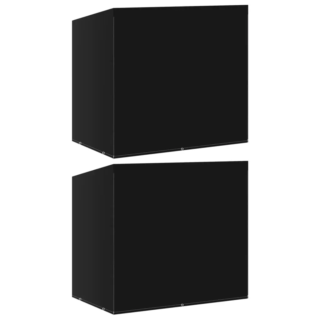Lot de 2 Housses pour Balancelle 2 Places PE Protection Anti-Pluie et UV avec Zips Noir 135x105x175 cm – ComfortXL Outdoor Living