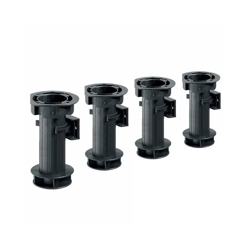 Lot de 4 Pieds de caisson réglables – noir – H150mm