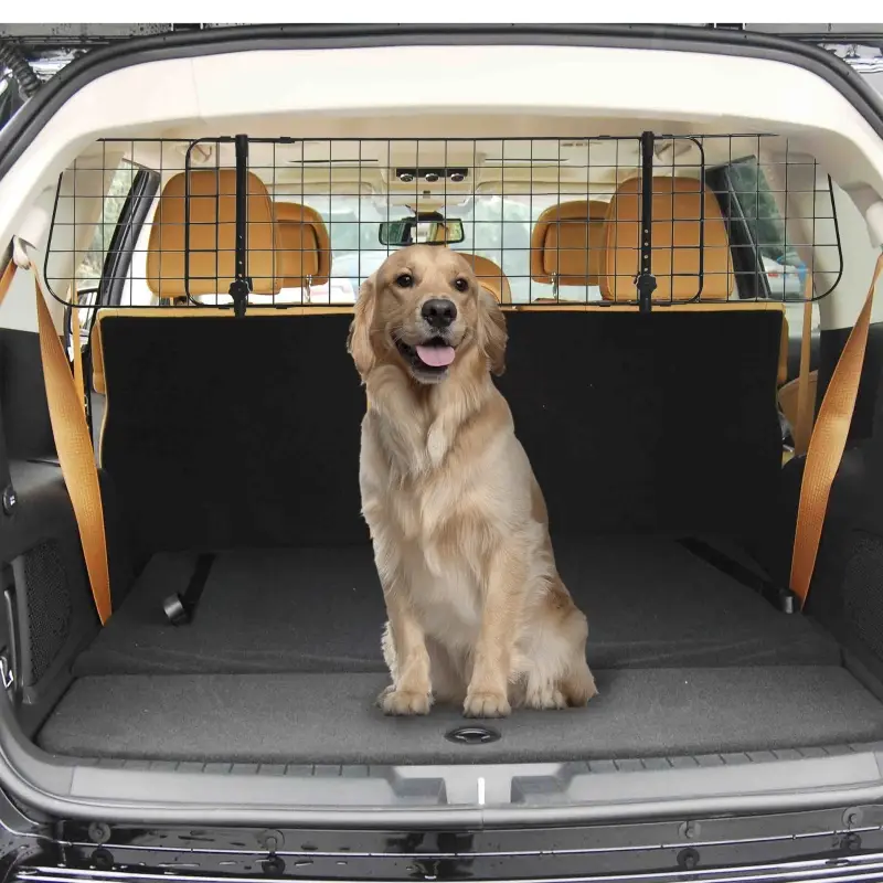 Grille Protection Chien Voiture Métal Universelle Sécurité Ajustable 91