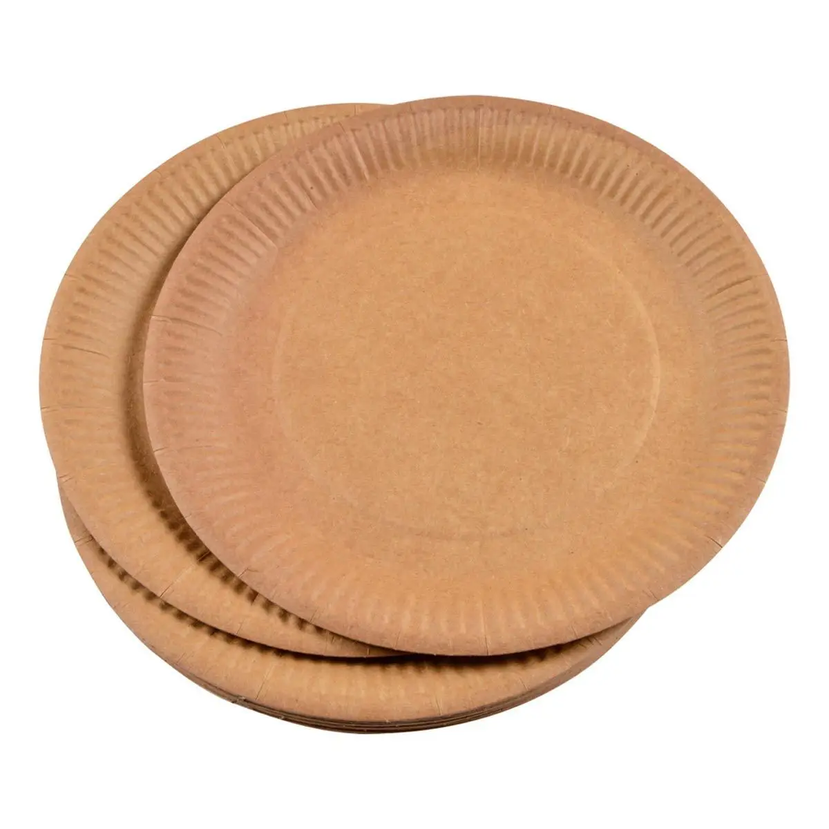Lot de 20 Assiettes en Carton «Vitamine» 23cm Kraft