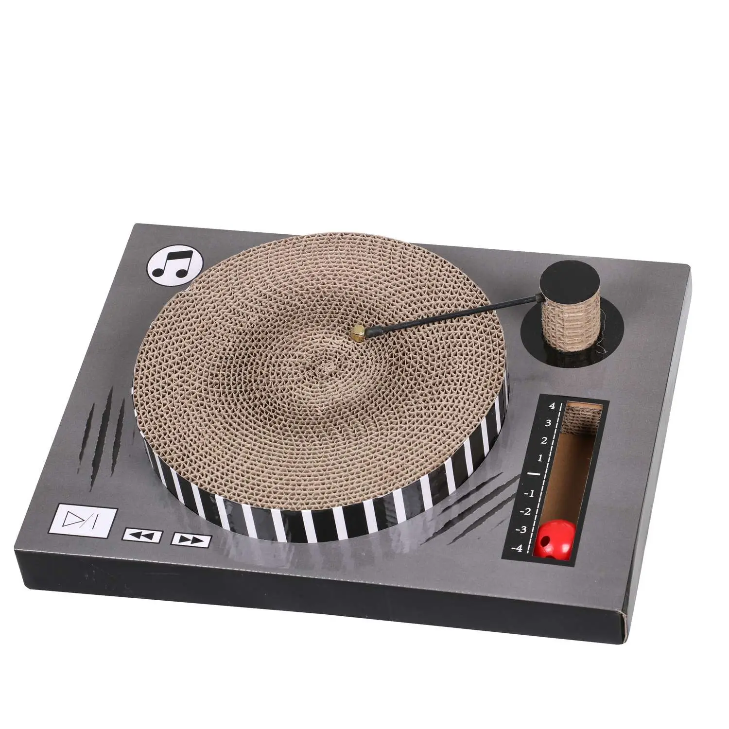 Griffoir platine vinyle avec herbe à chat