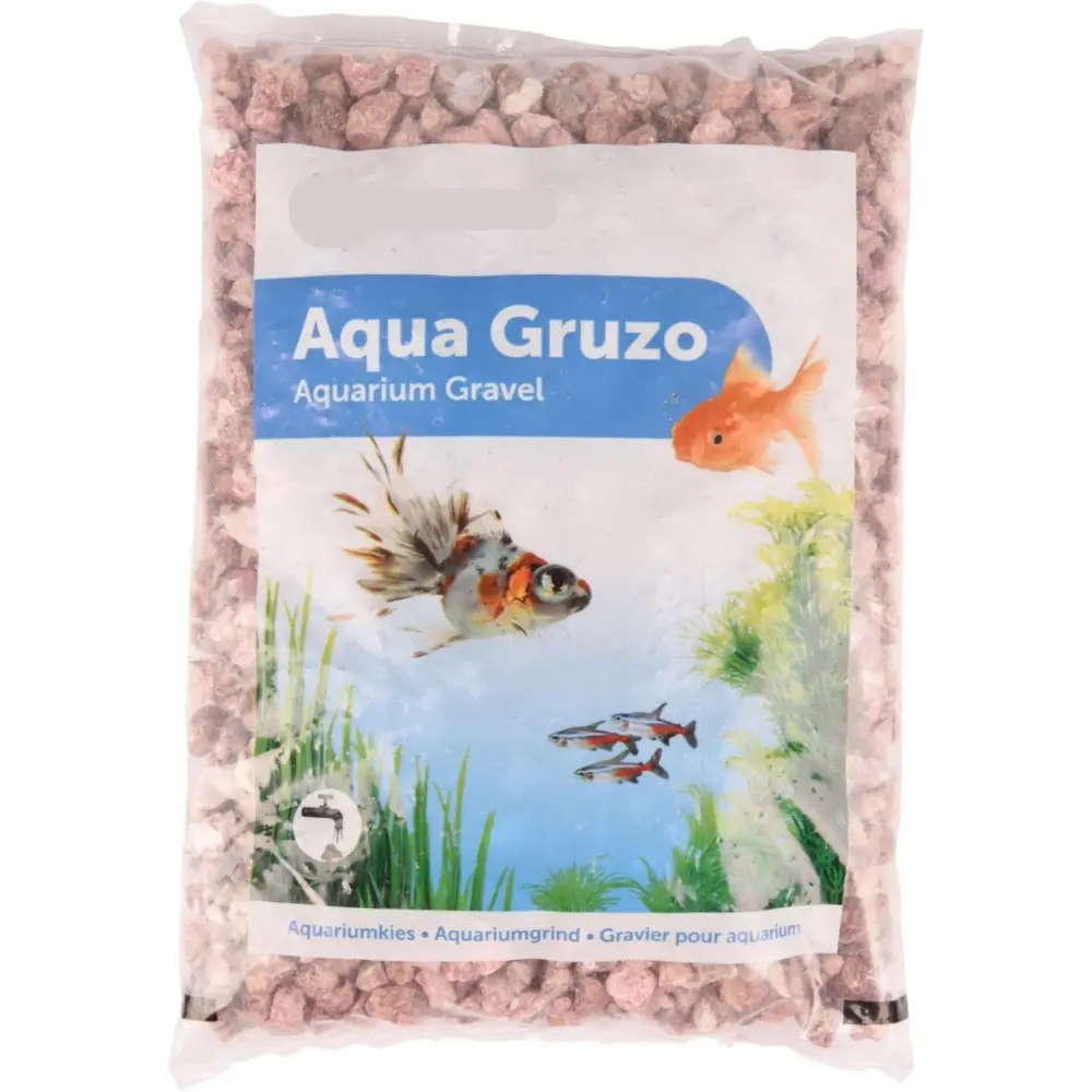 Gravier Gruzo rose 900 gr pour aquarium.
