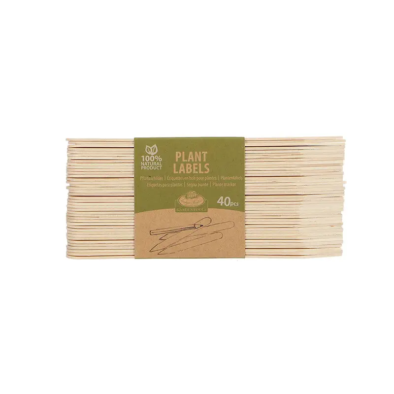 Lot de 40 étiquettes bois pour plantes – Esschert Design