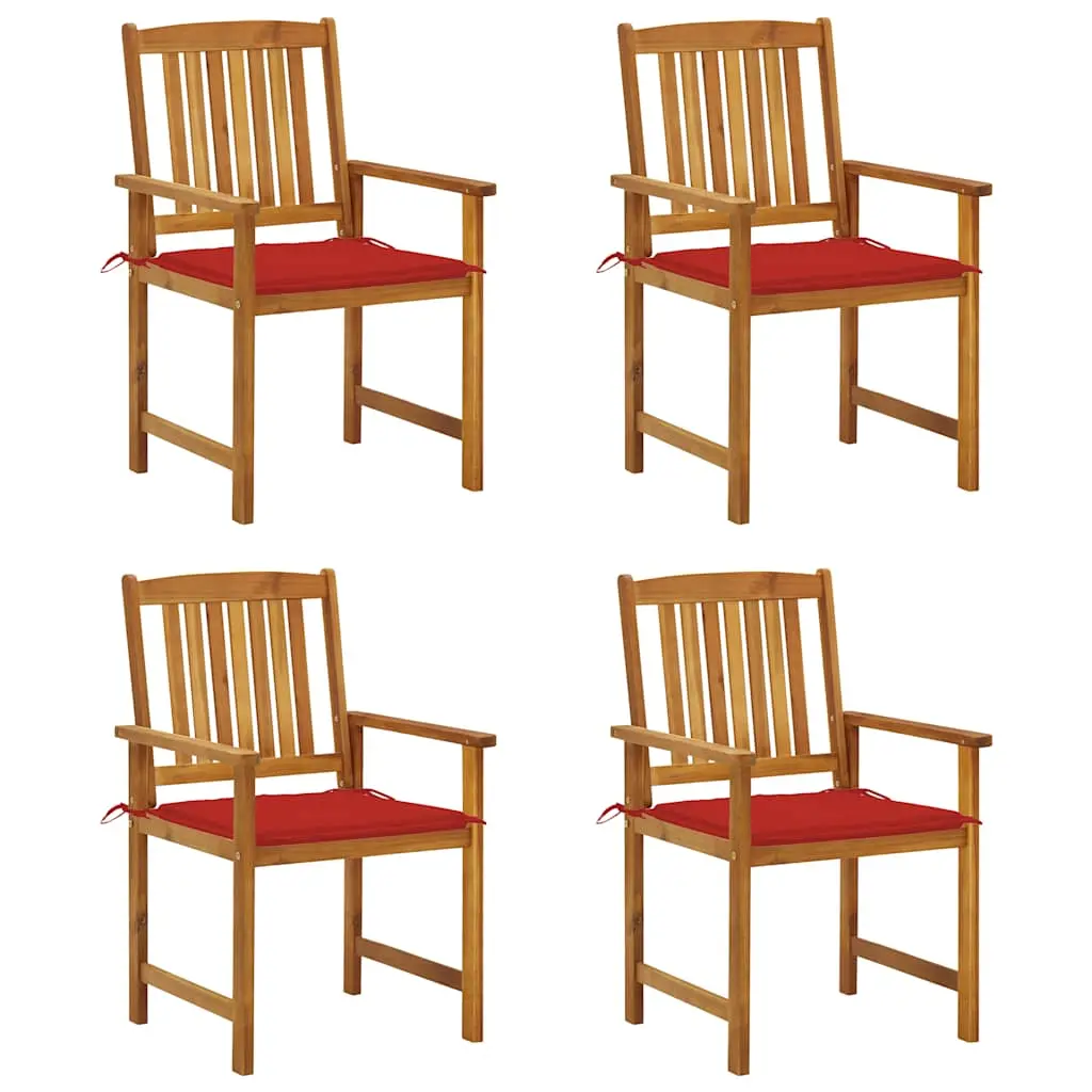 Lot de 4 Chaise bois composite Ajani rouge 61 X 57 X 92 cm – P87209R