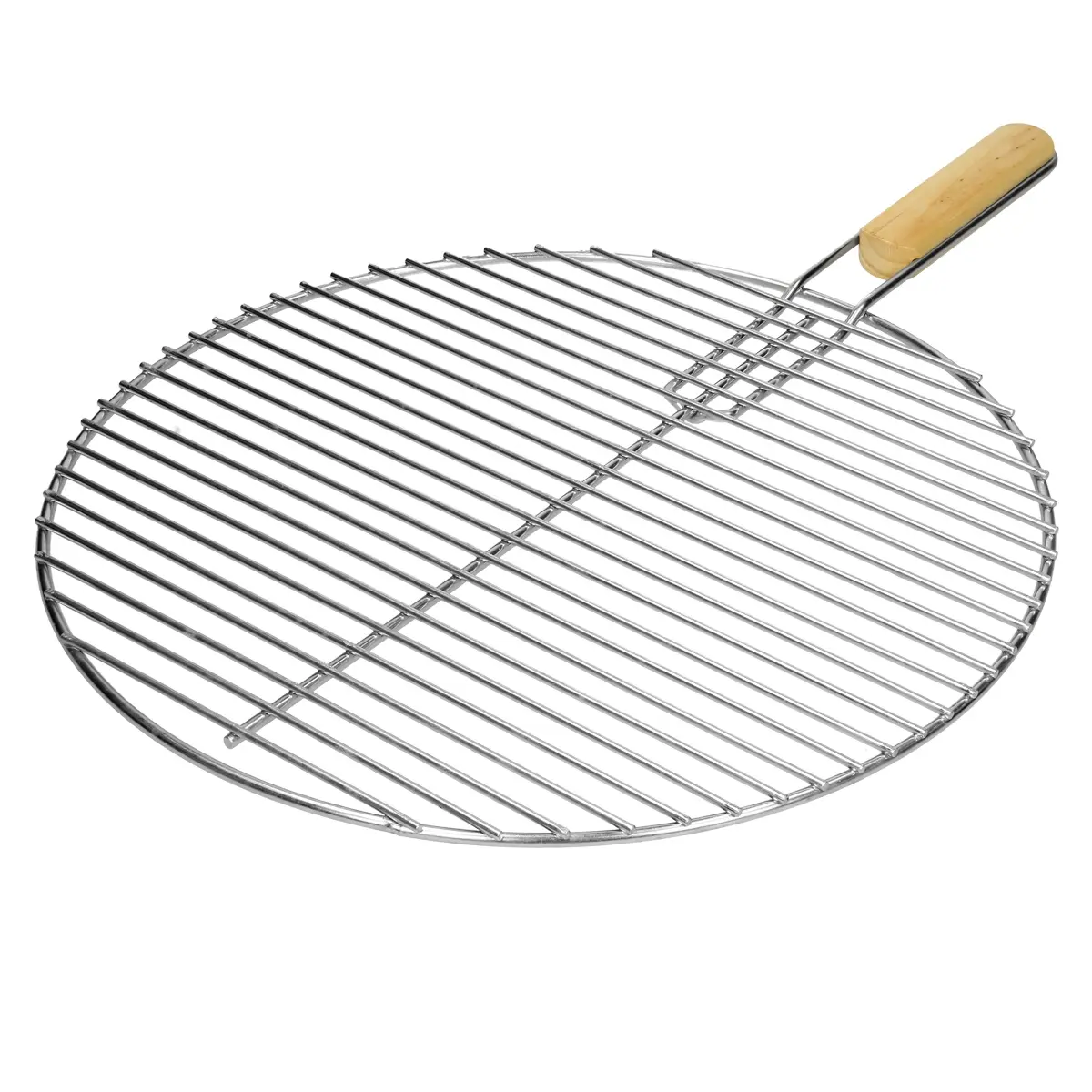 Grille de Barbecue en Acier Inoxydable, Ronde, Ø 44,5 cm, avec Poignées Amovibles, Robuste & Inoxydable, Résistant aux Intempéries, Grille de Cuisson