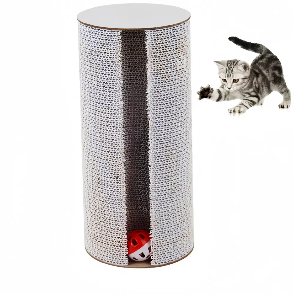 Griffoir pour chat avec clochette 14 x 14 x 30CM MCBOSON