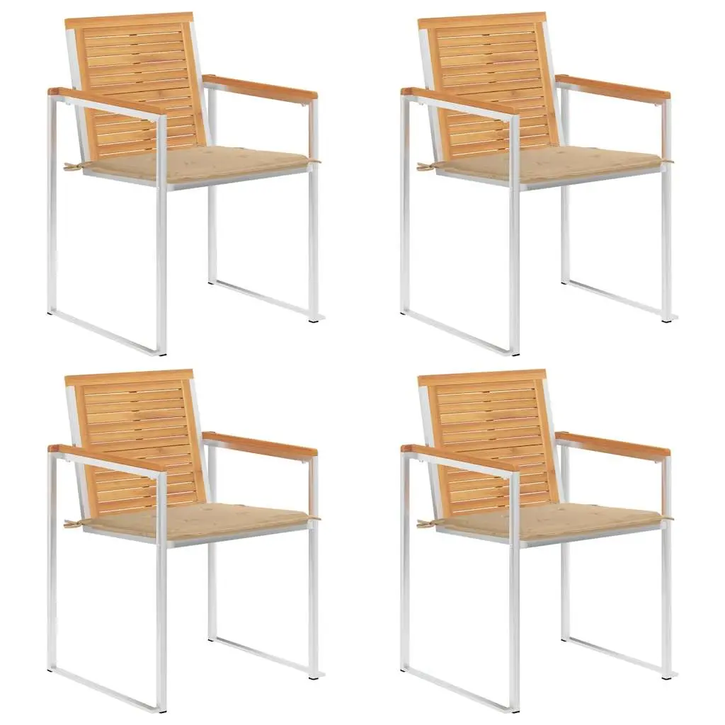 Lot de 4 Chaise bois composite Alessandro-Giovanni Beige 60 X 56 X 85 cm – P87209B