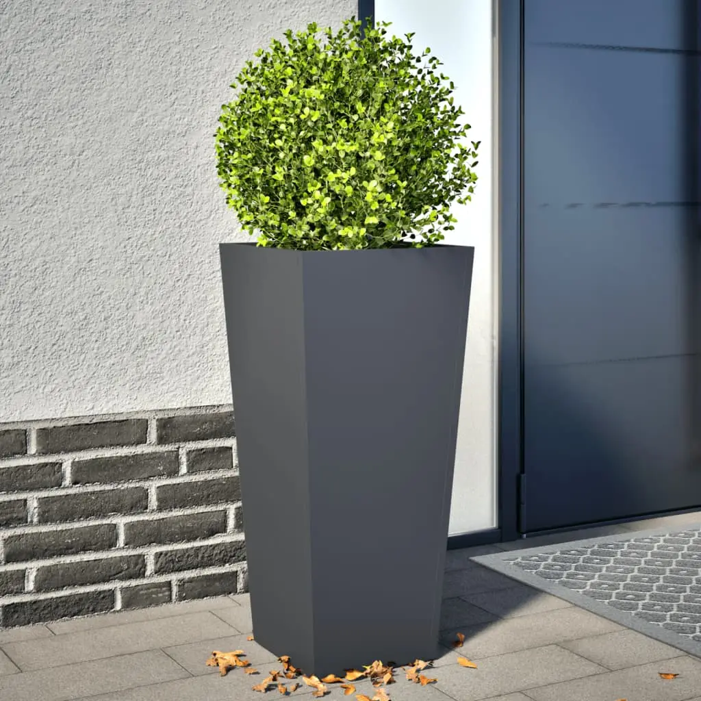 Lot de 2 Jardiniere plastique Ilari Anthracite 35 X 35 cm – P95034A