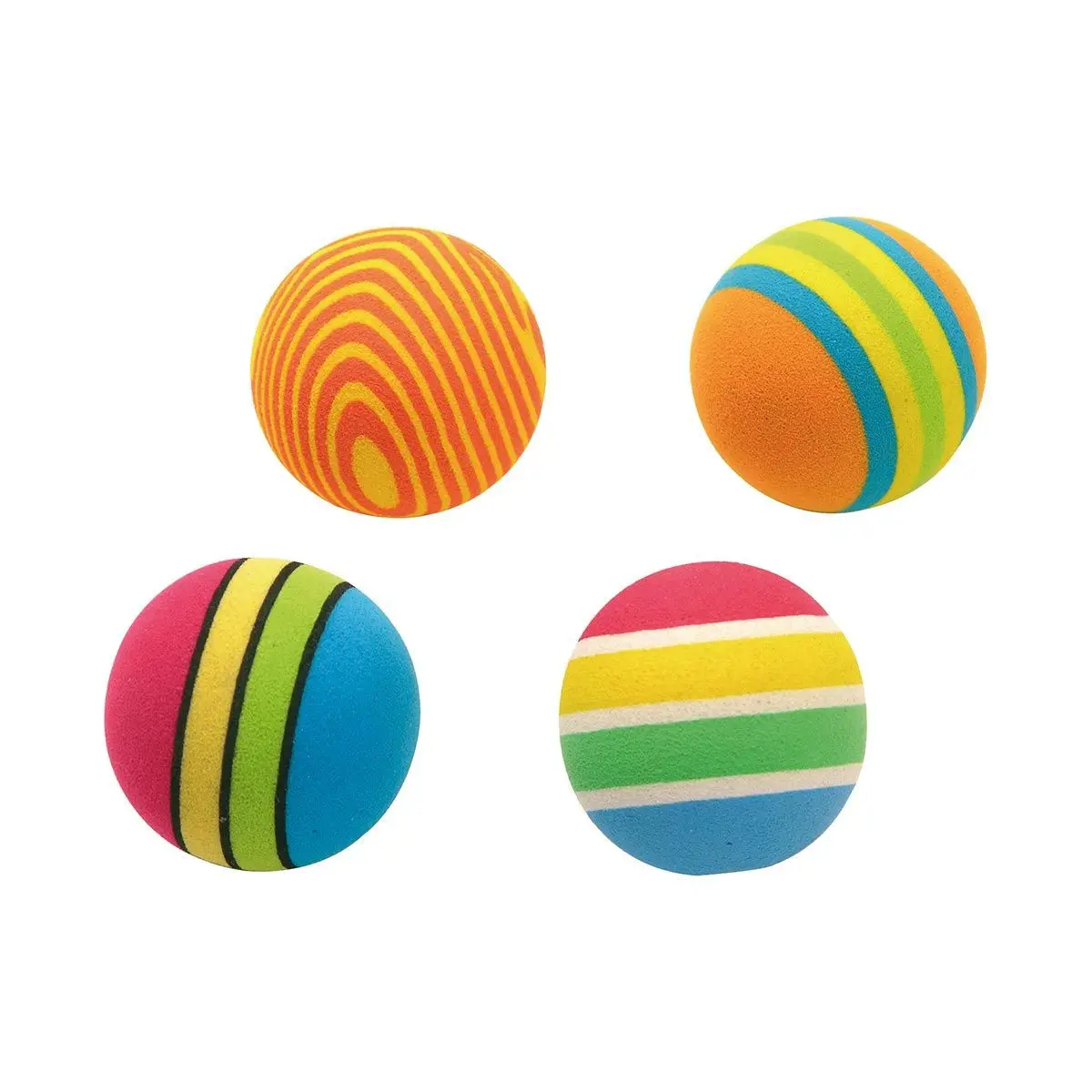 Lot de 4 Balles pour Chien «Eva» 3cm Multicolore