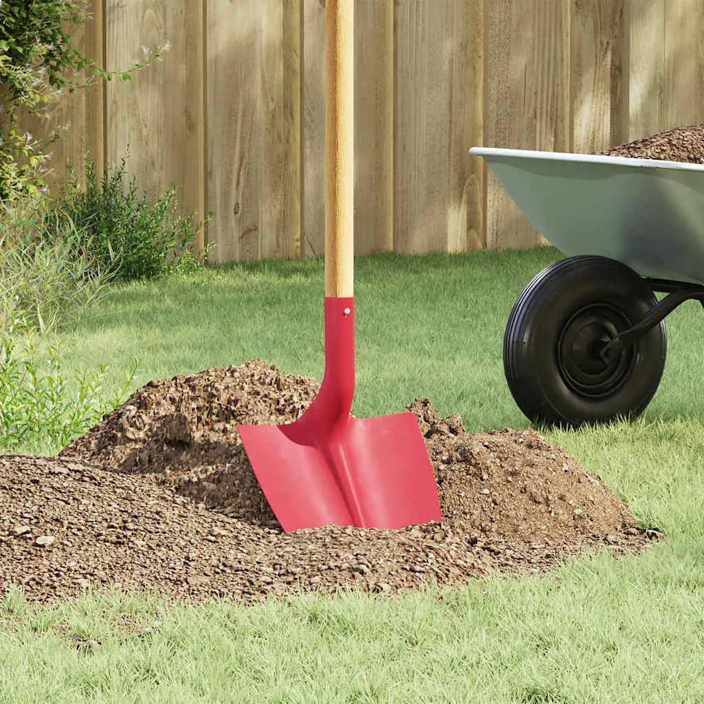 Lot de 4 Têtes de Pelle Acier Revêtu Jardin Neige 39,5×27,5 cm Rouge – ComfortXL Outdoor Living
