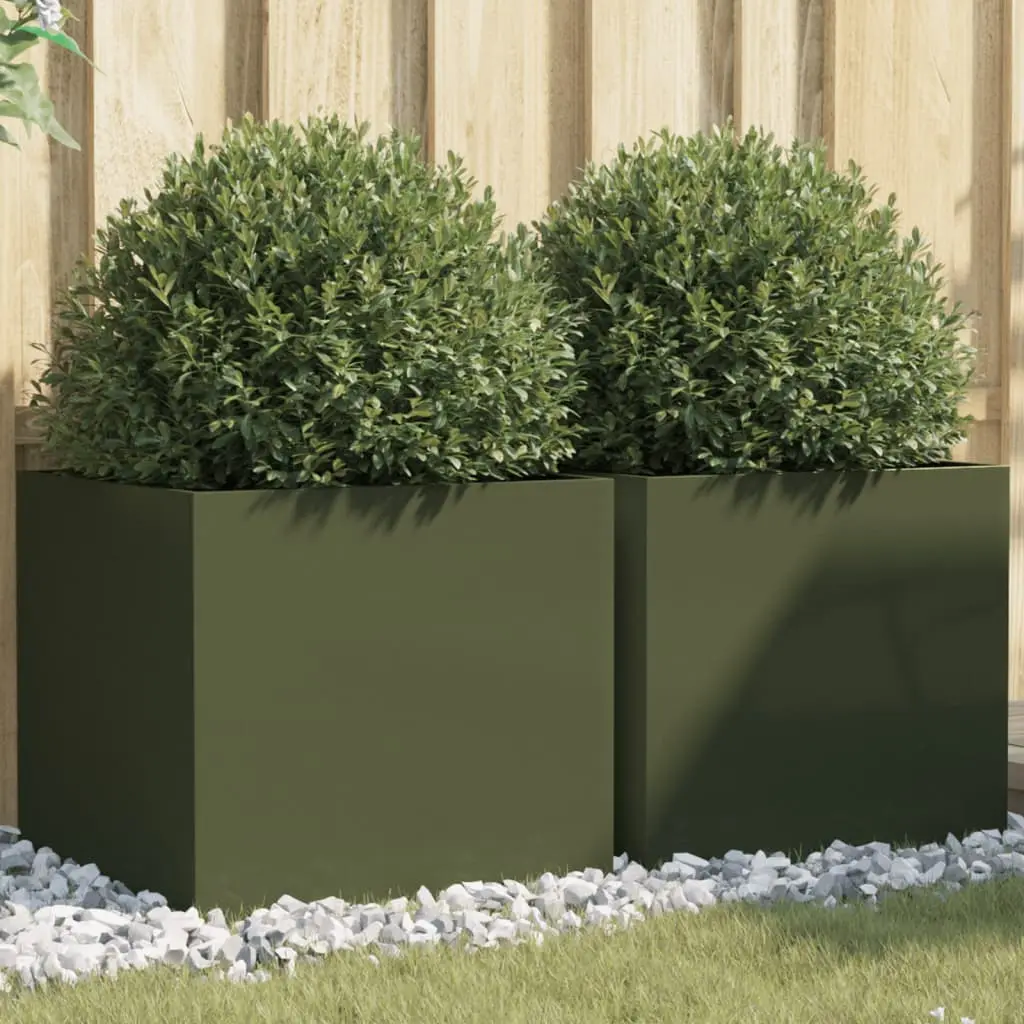 Lot de 2 Jardiniere plastique Herwig Vert 49 X 47 X 46 cm – P87211V