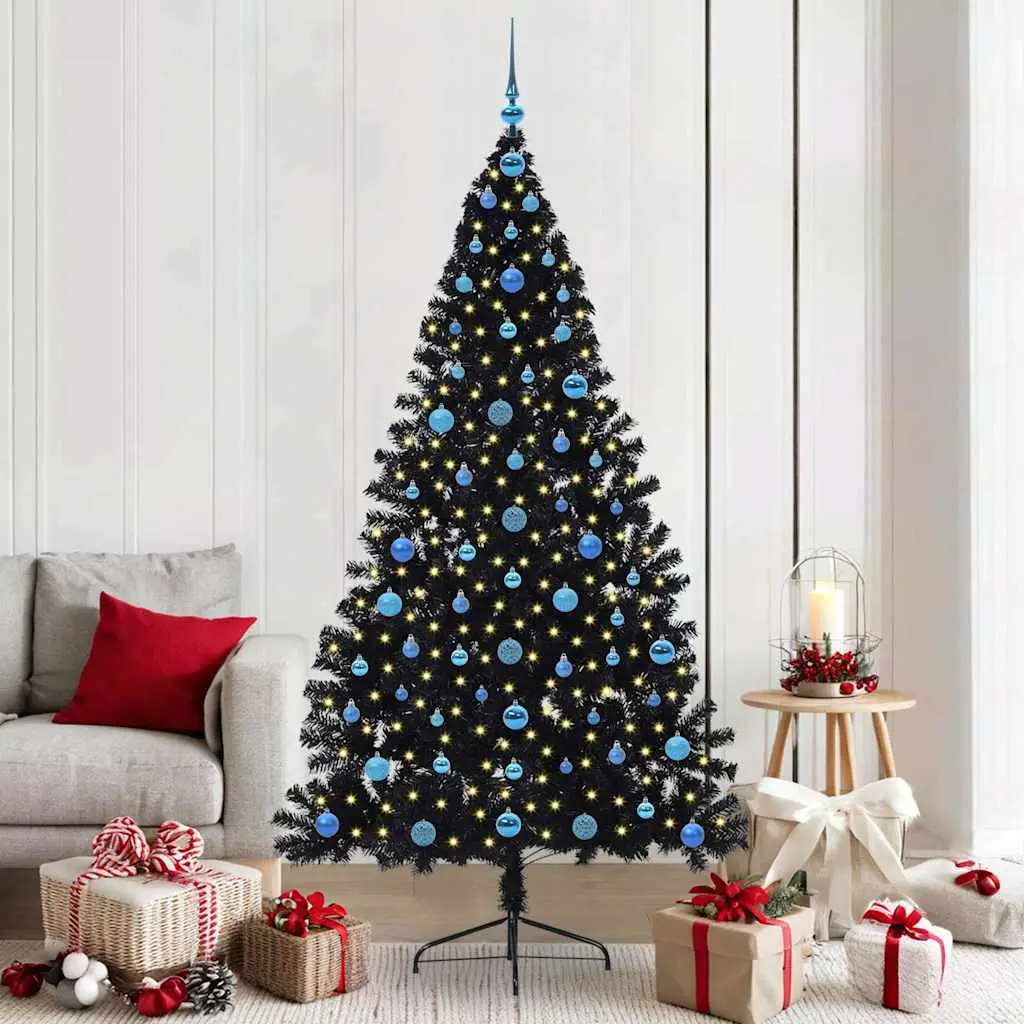 Grand Sapin Noir Artificiel 210 cm Pré
