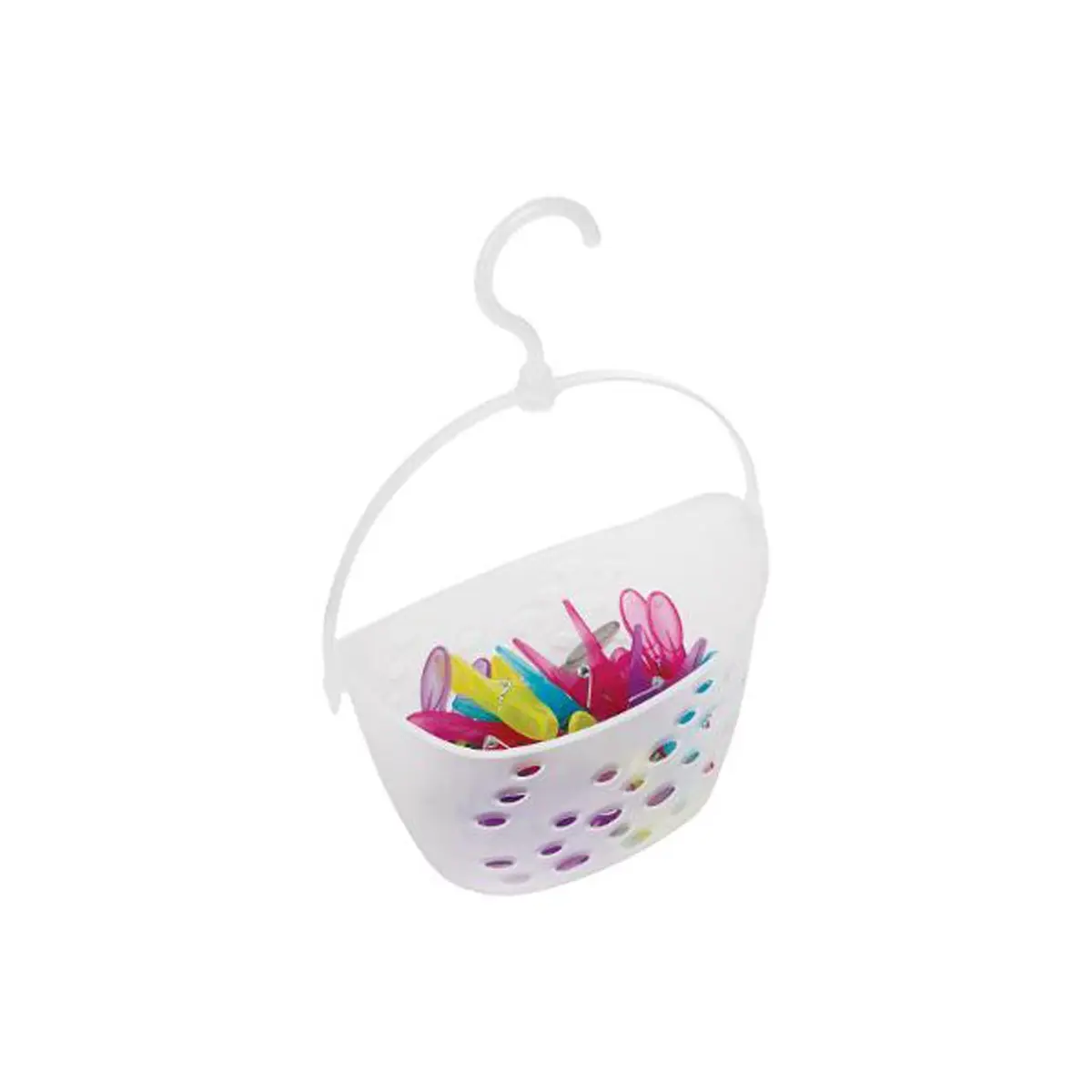 Lot de 24 Pinces à Linge «Panier» 21cm Multicolore