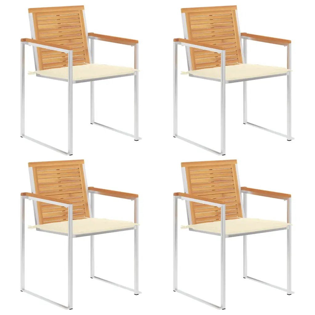 Lot de 4 Chaise bois composite Alessandro-Giovanni Crème 60 X 56 X 85 cm – P87209C