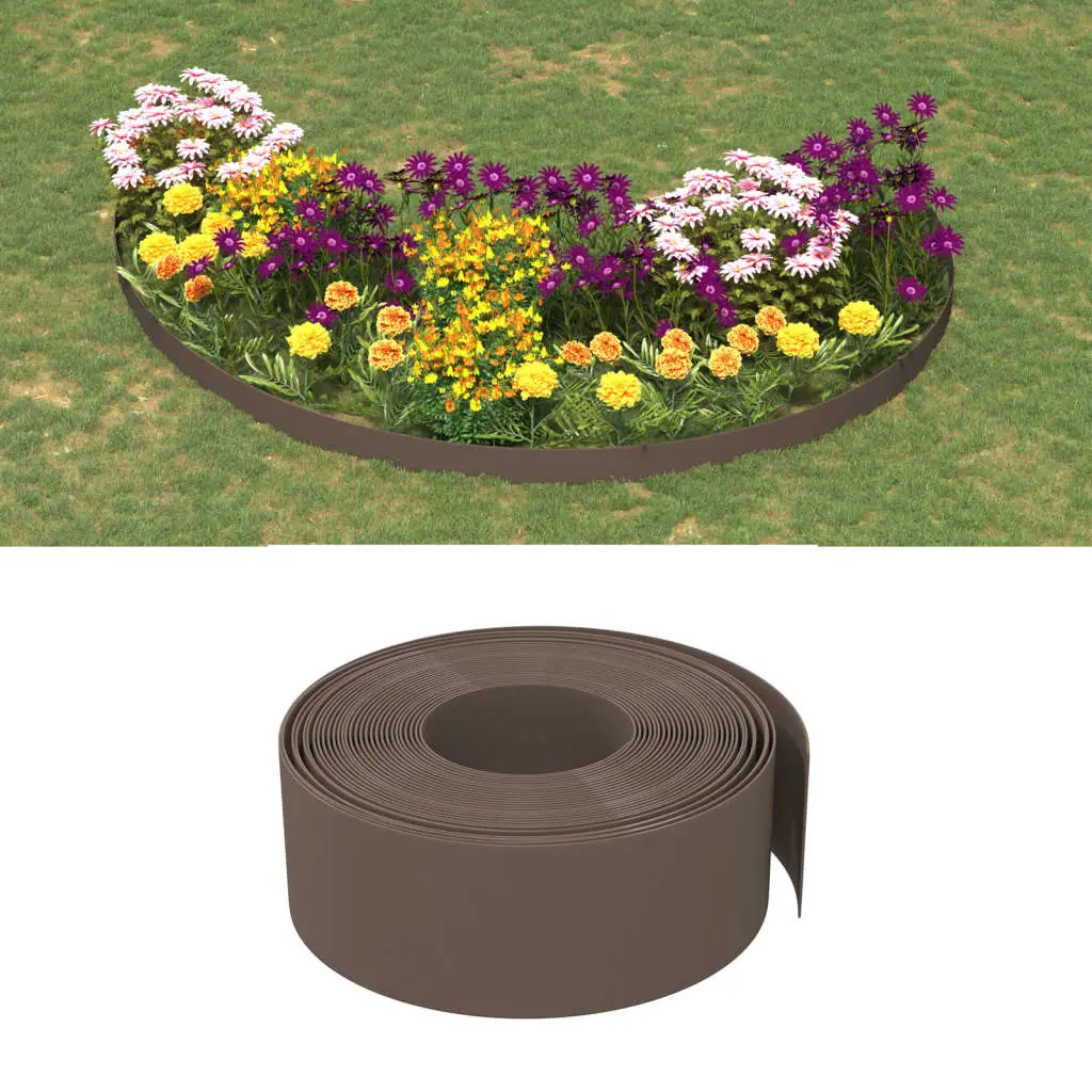 Lot de 5 bordure de jardin brun 10 X 20 cm – Prolenta Premium