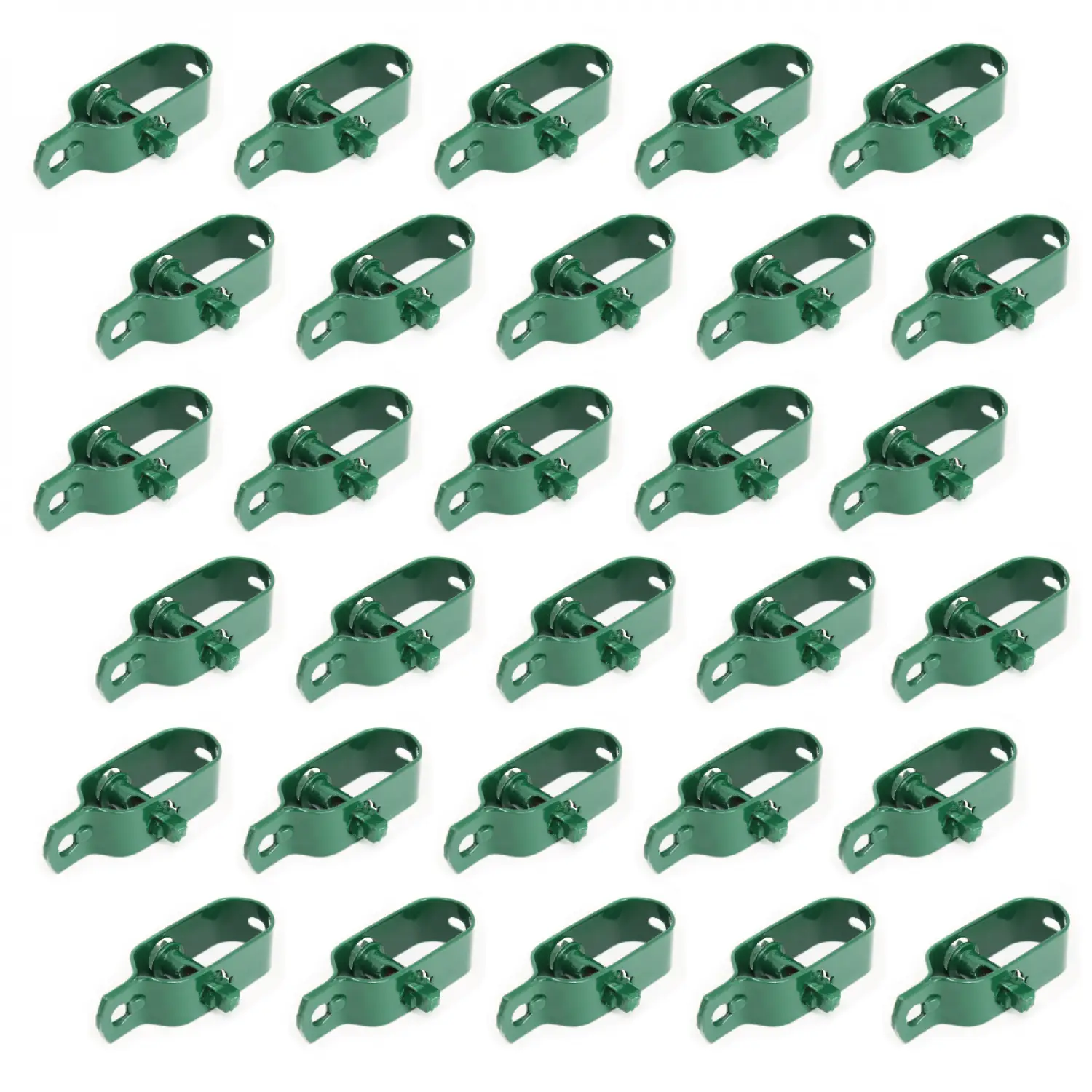 Lot de 30 tendeurs en acier galvanisé plastifié N°2 pour fil de grillage ou autre – Vert – Linxor