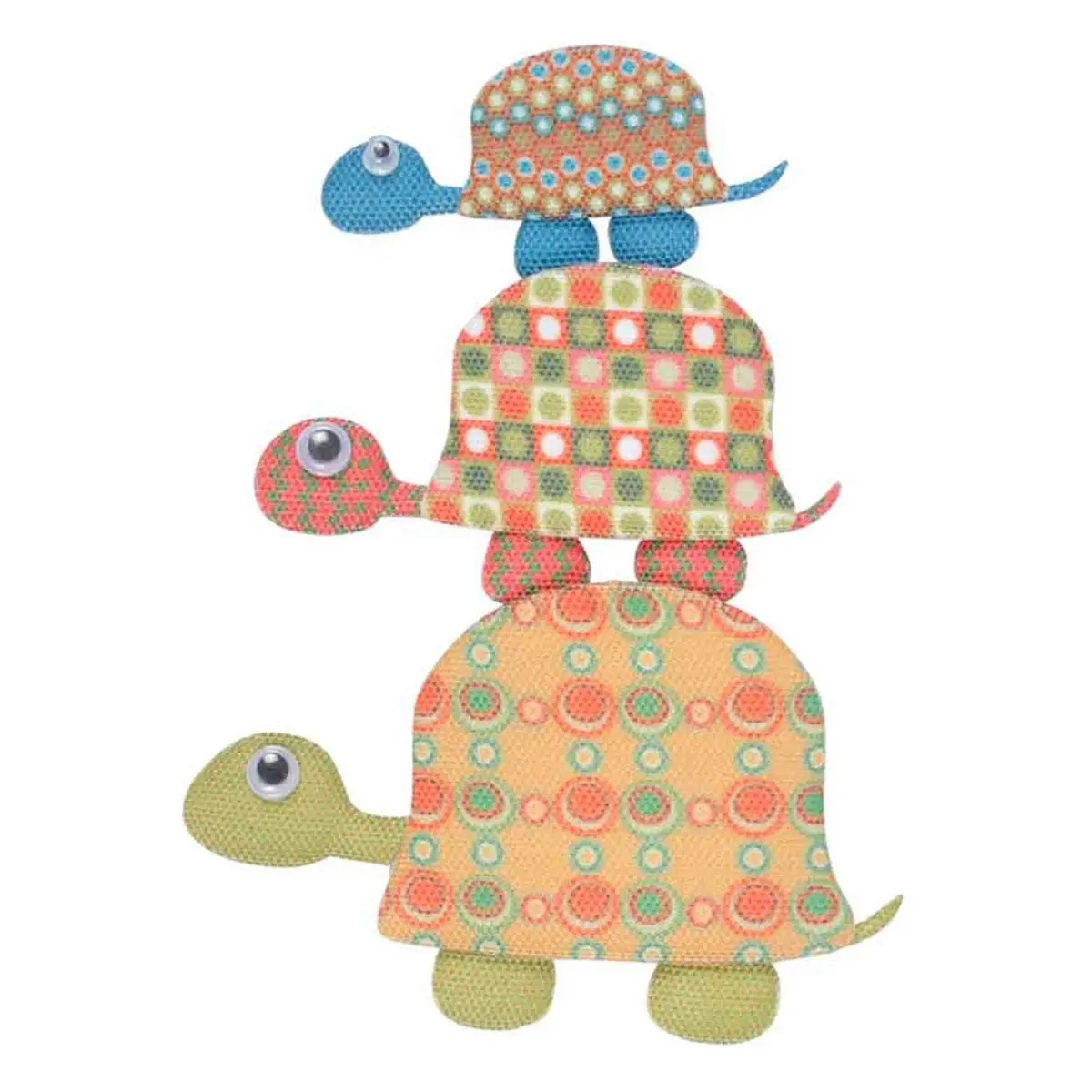 Lot de 3 Stickers «Tortues» Multicolore