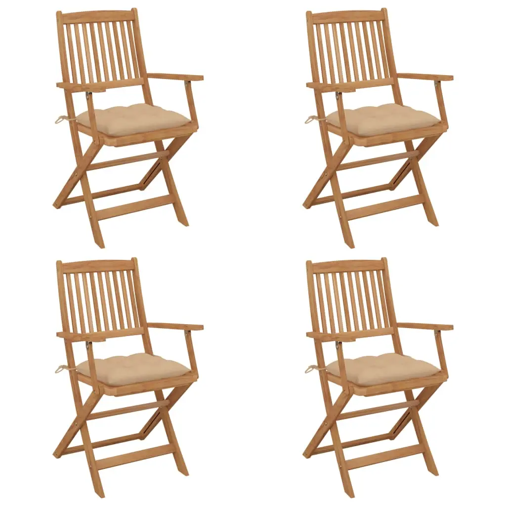 Lot de 4 Chaise bois composite Greencastle Beige 54 X 57 X 91 cm – P87209B