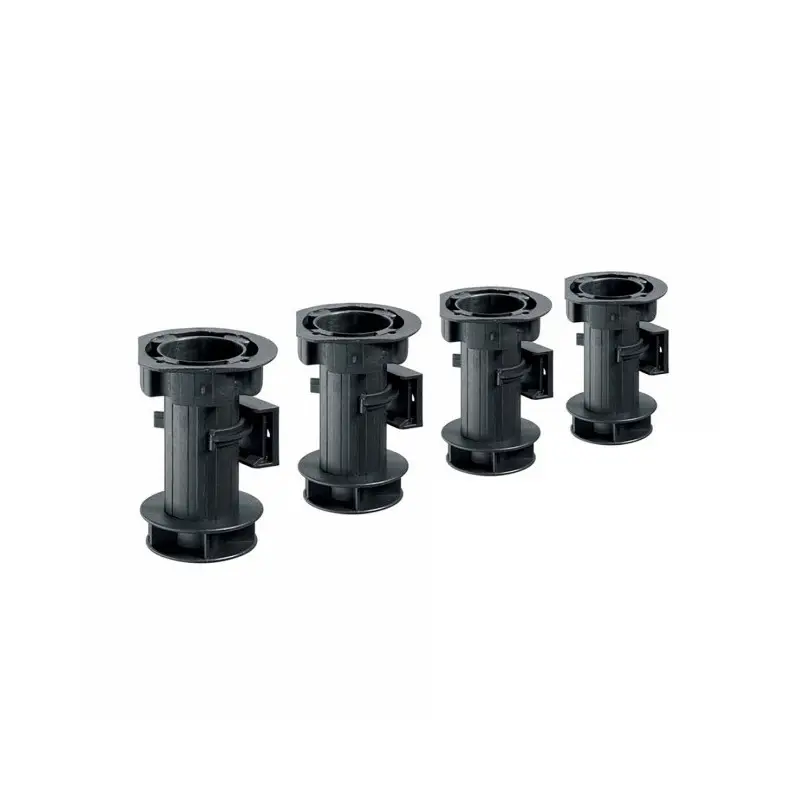 Lot de 4 Pieds de caisson réglables – noir – H100mm