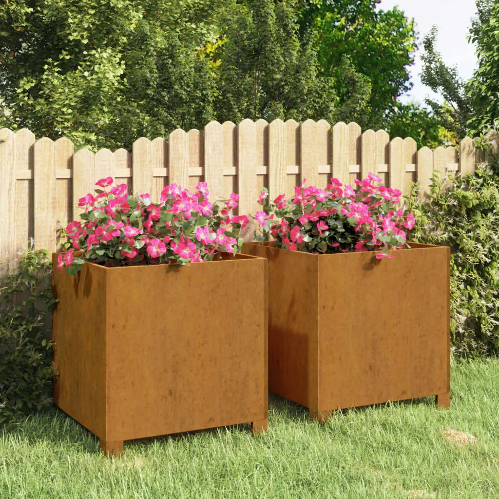 Lot de 2 Jardiniere plastique Jesse Wayne Nature 40 X 40 X 40 cm – P87210N