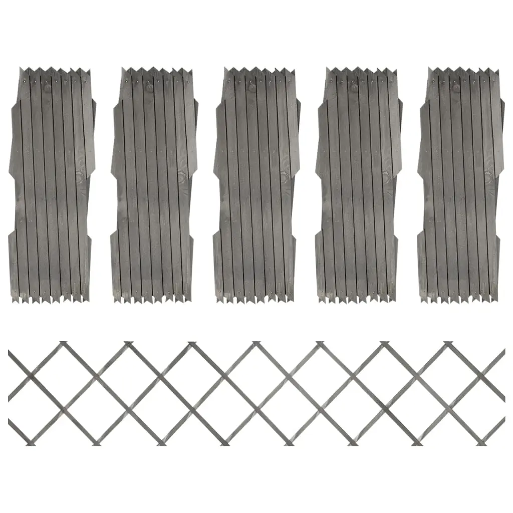 Lot de 5 Clotures – palissades Kendil Gris L. 180 X H. 30 – P87209G