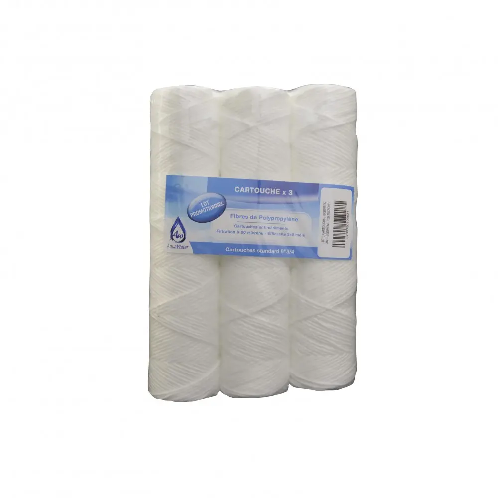 Lot de 3 cartouches filtrantes antisédiments AQUAWATER AQUAWATER