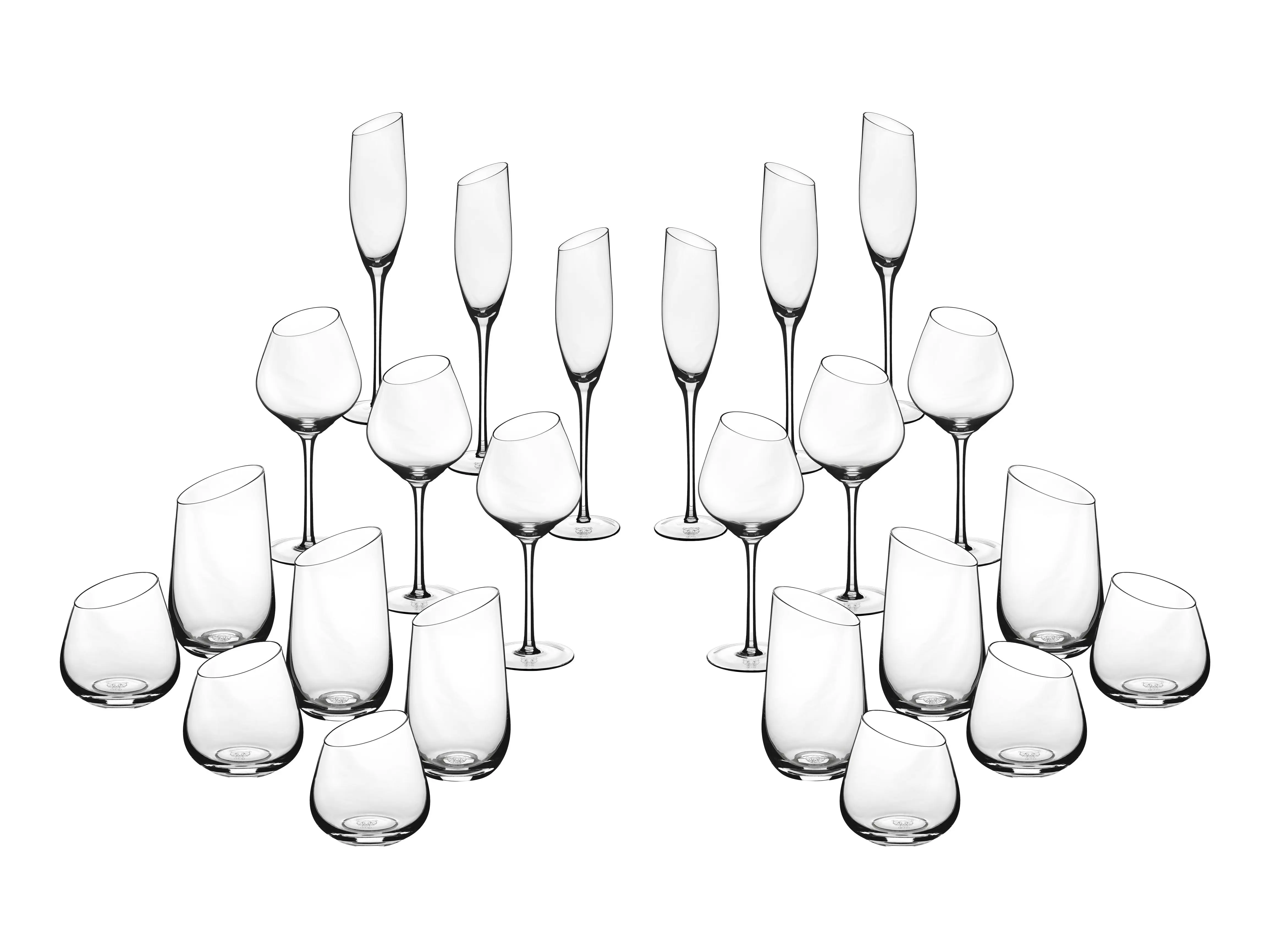 Lot de 24 Set Complet en Cristallin (cristal sans plomb) «SVÄVA», Bjorn