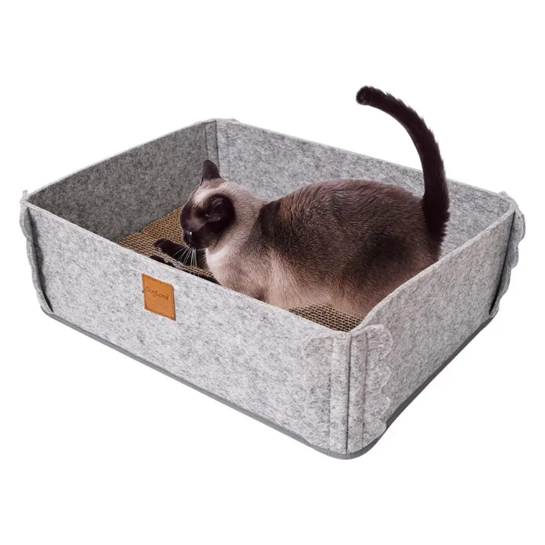 Griffoir pour chat en carton ondulé, réversible avec fond antidérapant, 44x34x14 cm Lytech