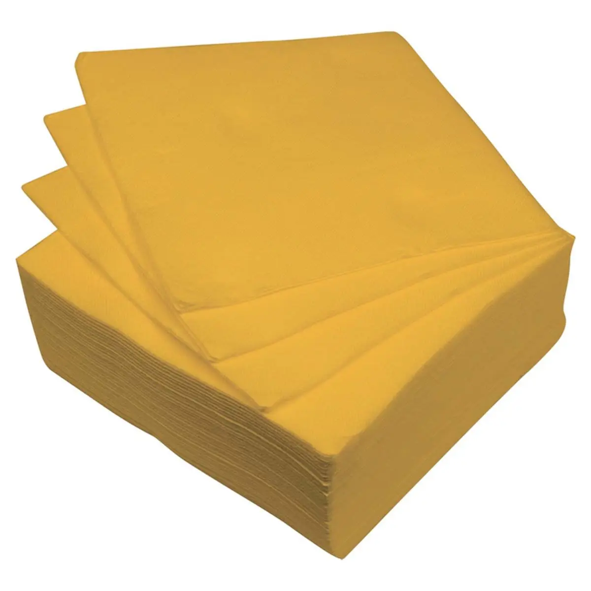Lot de 40 Serviettes en Papier «Vitamine» 25x25cm Moutarde