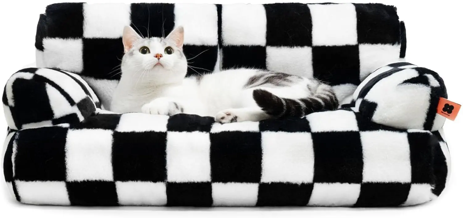 Grand lit pour Chat, 66 x 48 cm Damier