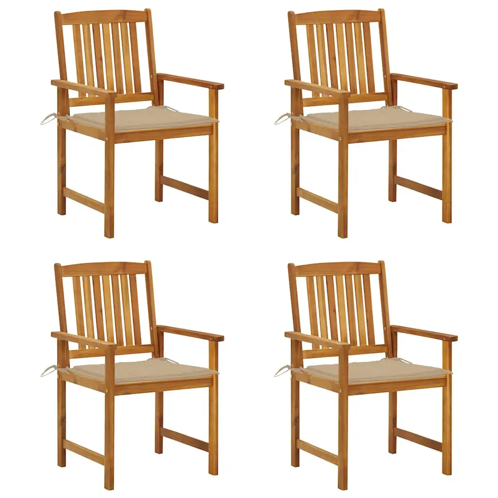 Lot de 4 Chaise bois composite Ajani Beige 61 X 57 X 92 cm – P87209B