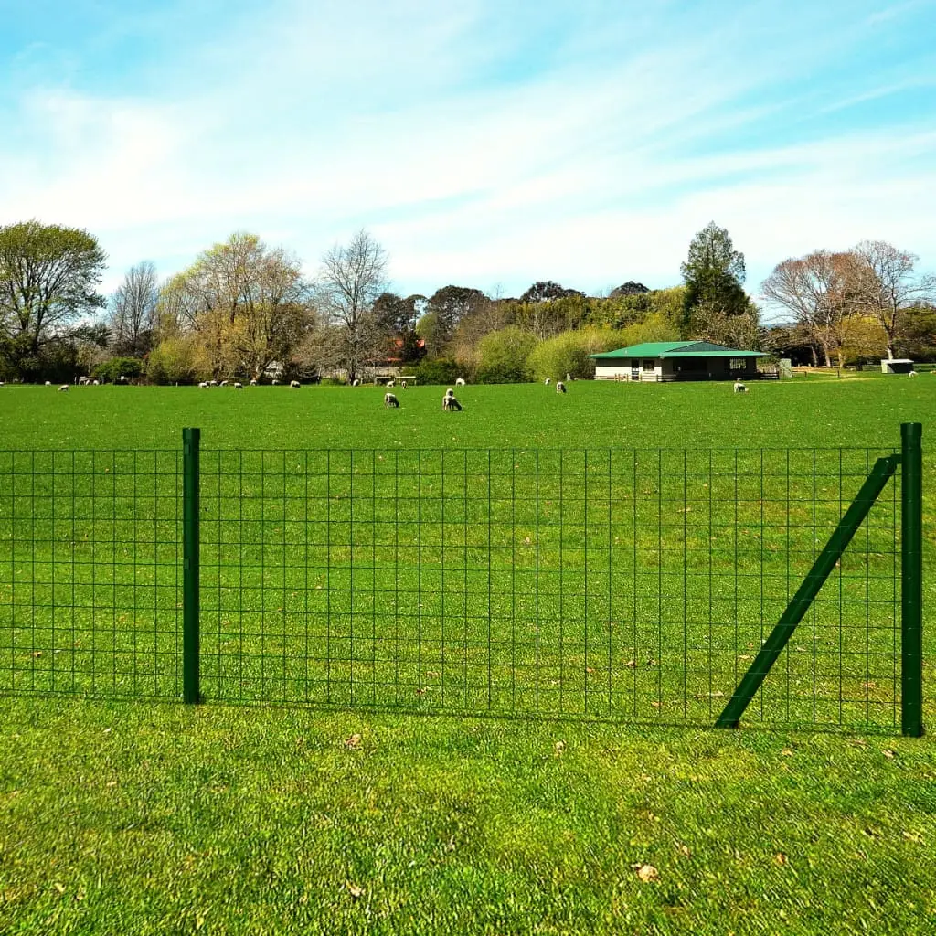 Grillage Rouleau Acier Enduit Terrain Grande Longueur 25×0,8m Vert