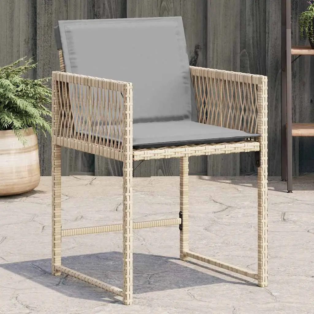 Lot de 4 Chaise bois composite Halldir Naturel 50,5 X 54 X 79 cm – P95082N