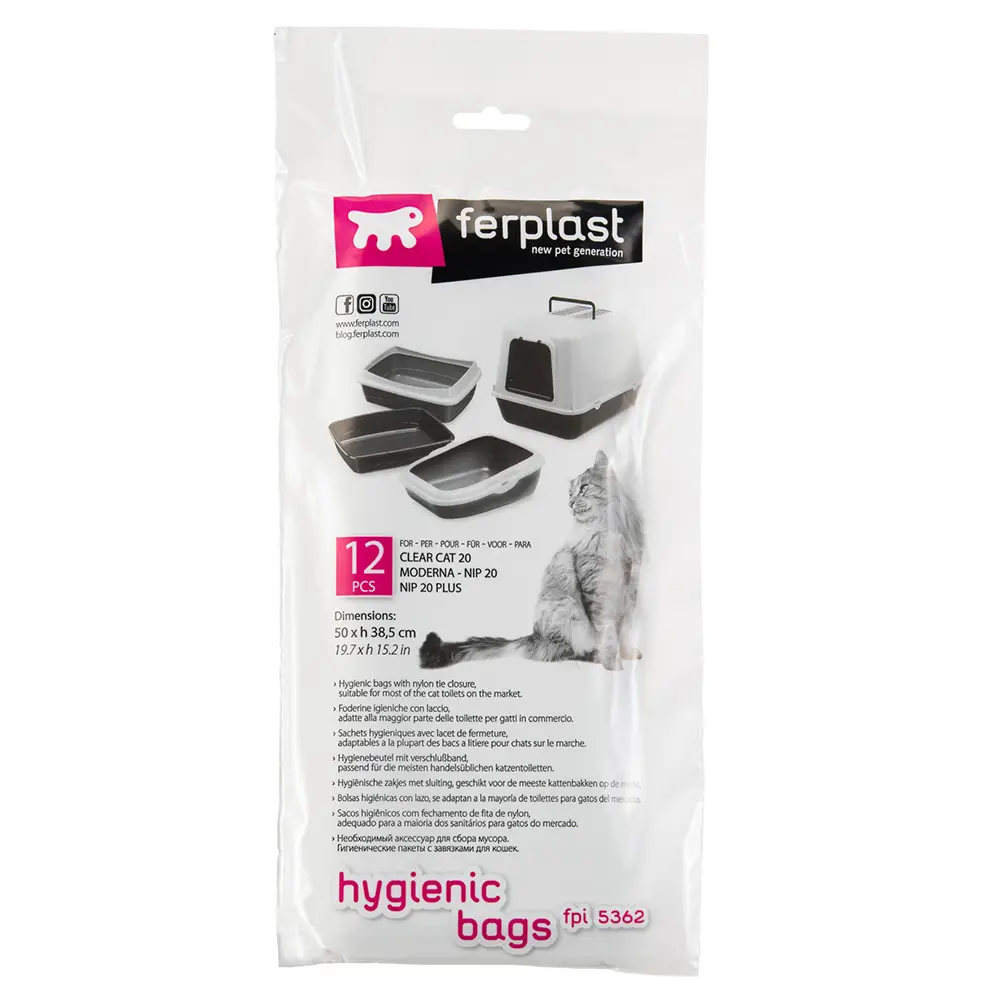 FPI 5362 sachets litières pour chats hygiéniques Bella Prima Nip Ferplast 12 pièces