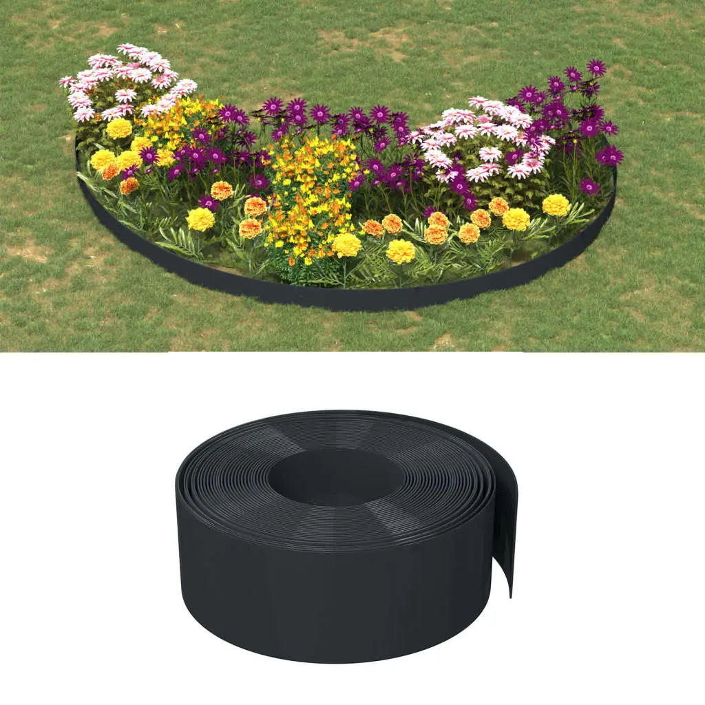 Lot de 4 bordure de jardin noir 10 X 20 cm – Prolenta Premium