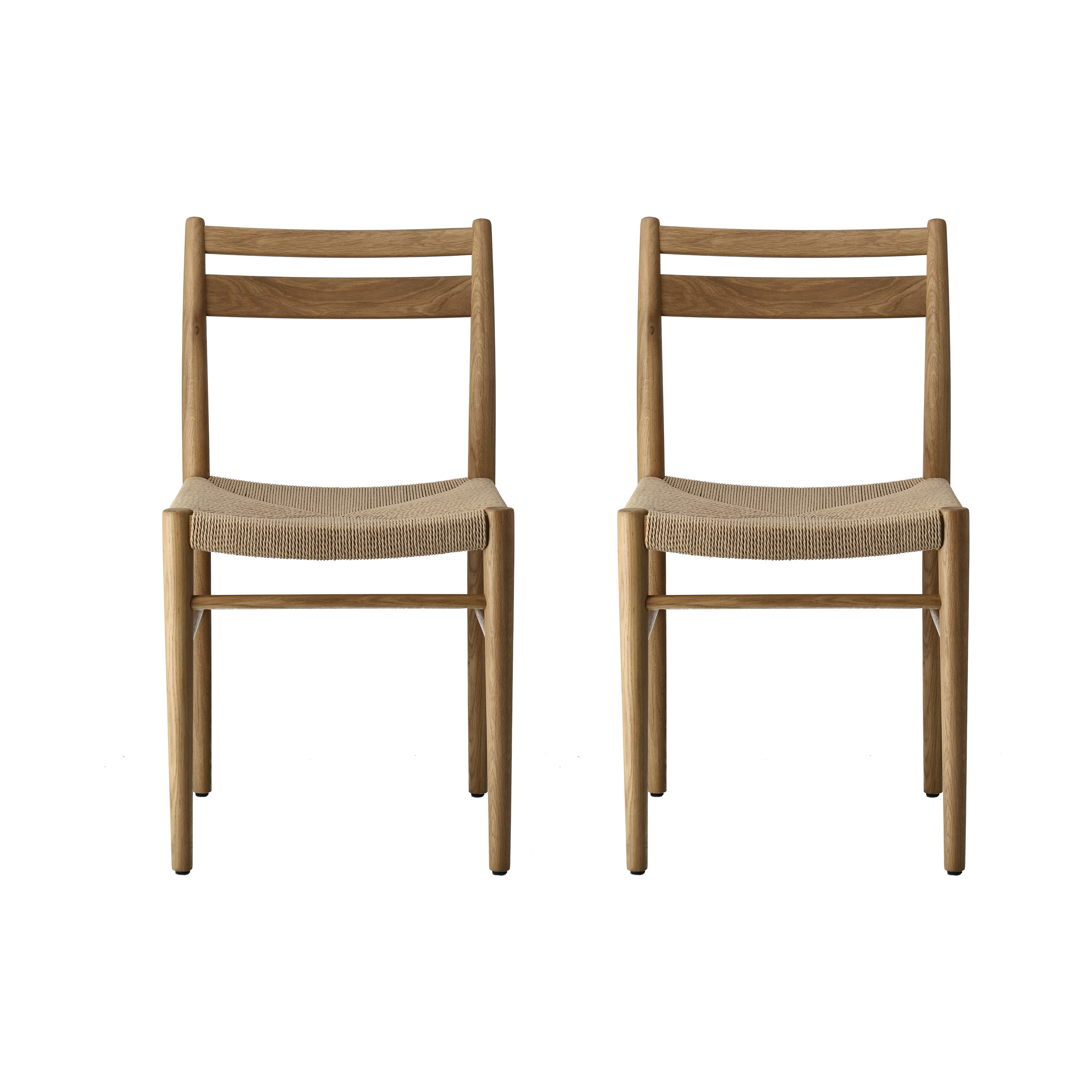 Silla de comedor Fridhem, Roble lacado-trenzado natural, pack de 2.k5{font-size:18px}