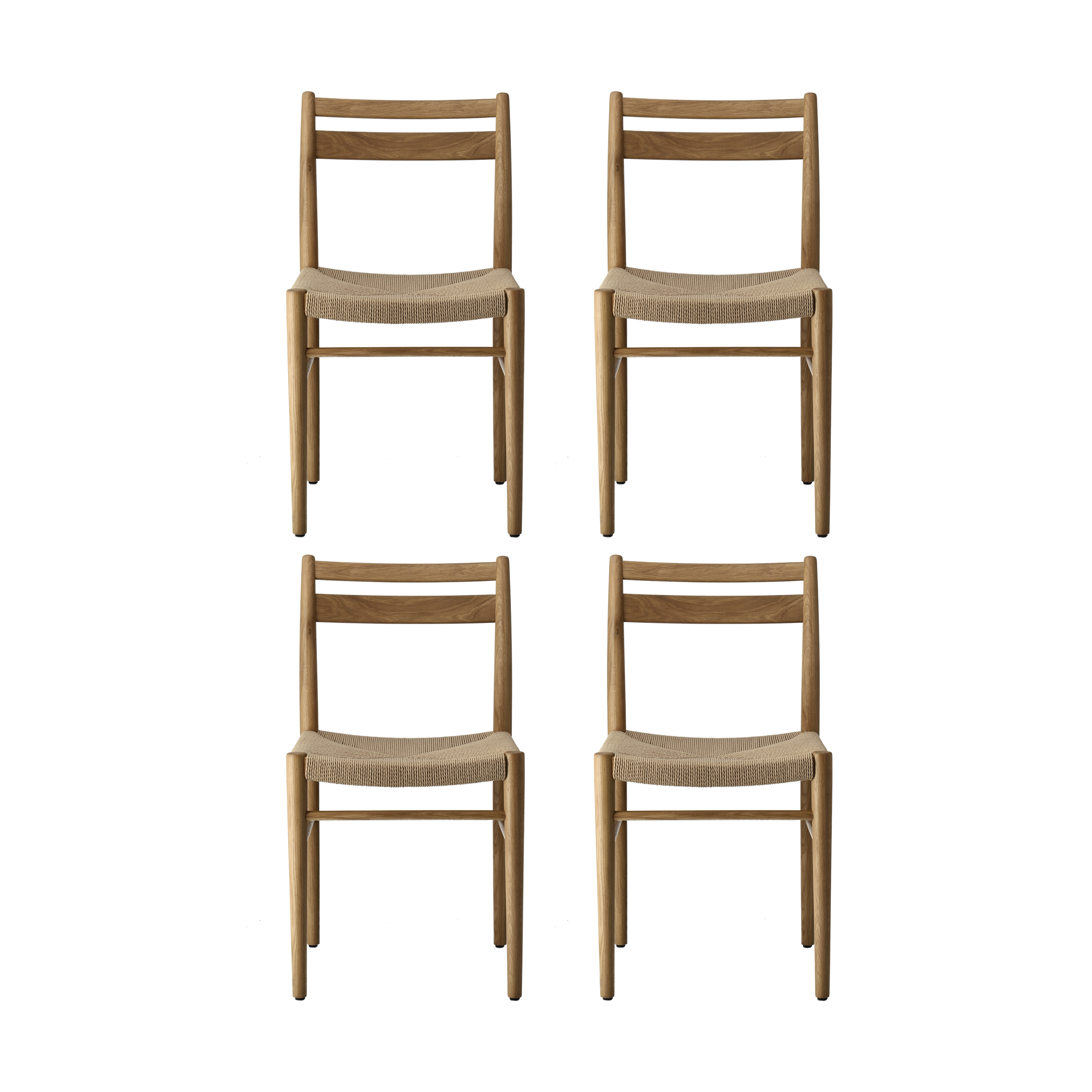 Silla de comedor Fridhem, Roble lacado-trenzado natural, pack de 4.k5{font-size:18px}