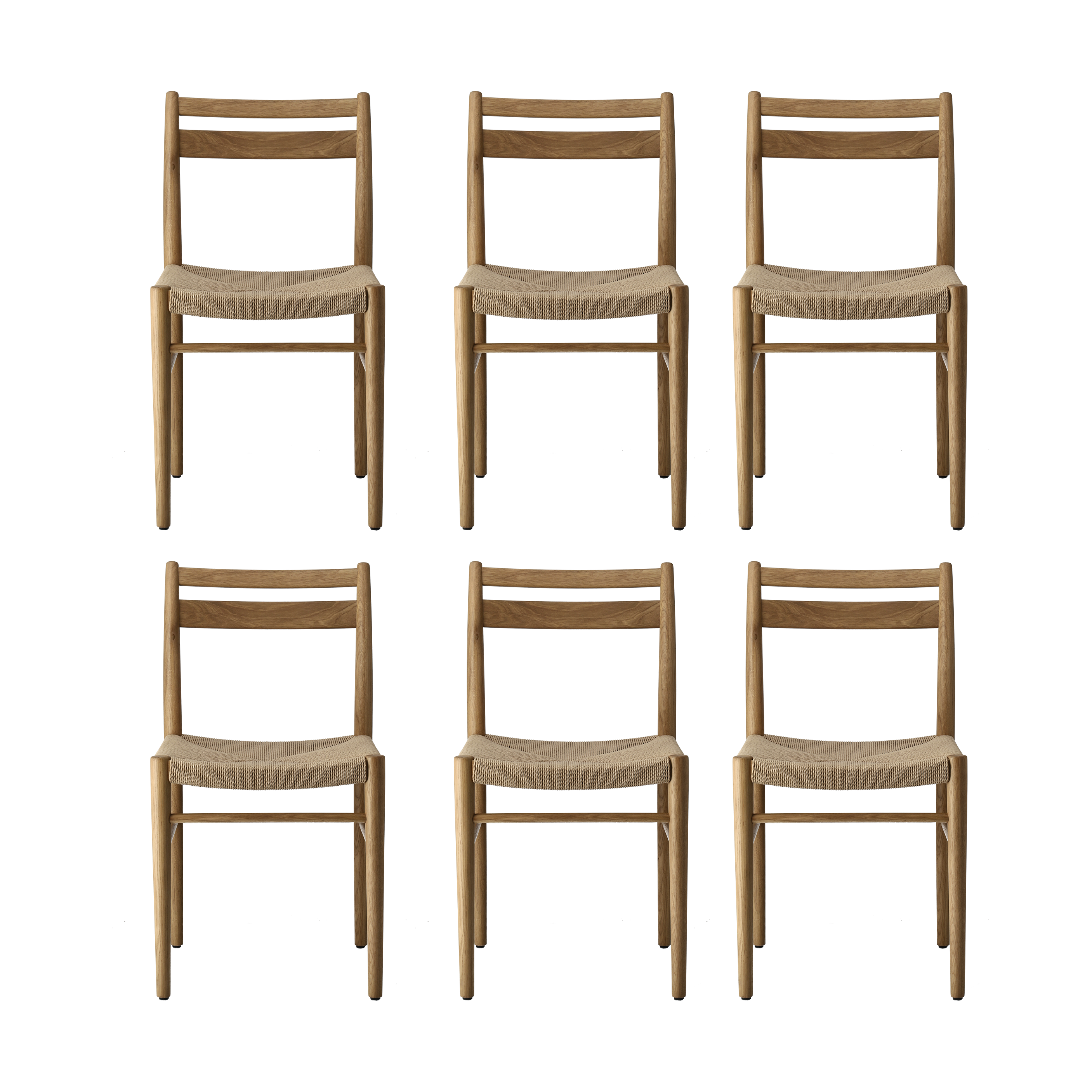 Silla de comedor Fridhem, Roble lacado-trenzado natural, pack de 6.k5{font-size:18px}