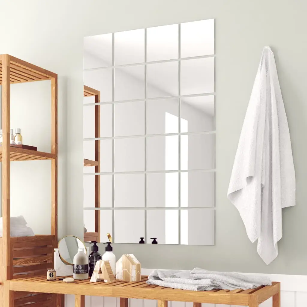 Lot de 4 Miroir Wheaton Argent 15 X 15 cm – P87209A