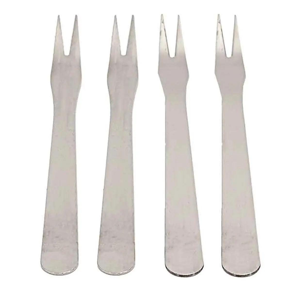 Lot de 4 Fourchettes à Escargot «Métal» 13cm Argent
