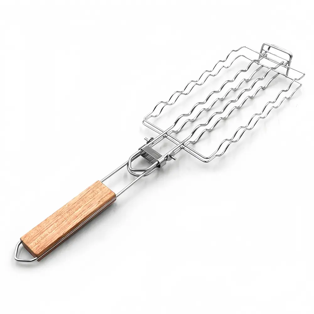 Grille à barbecue en acier inoxydable pliable pour usage extérieur et intérieur