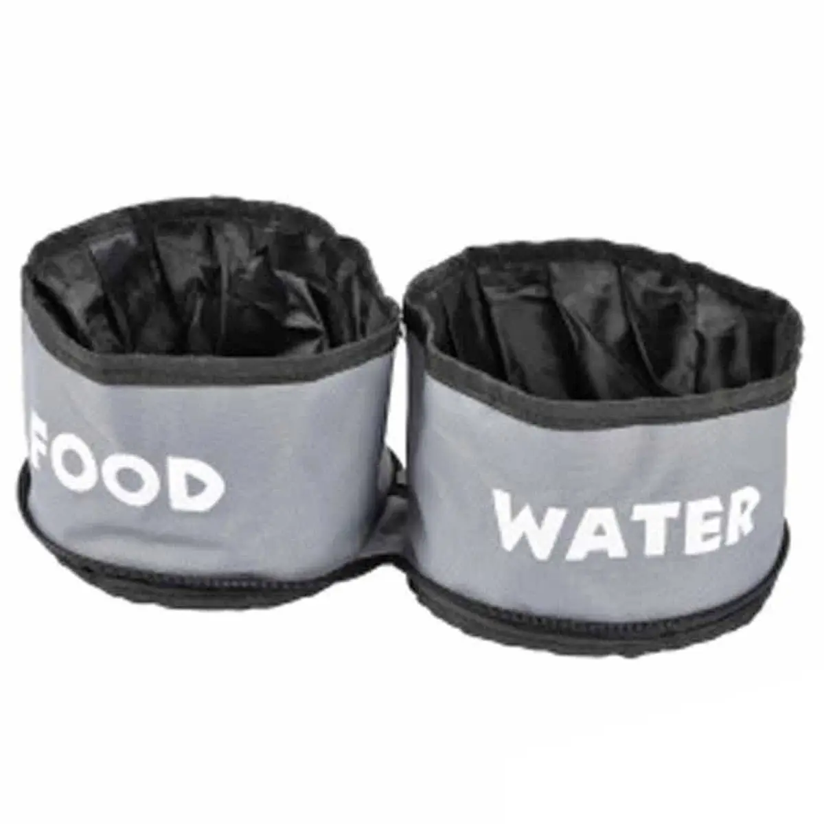 Lot de 2 Gamelles Chien & Chat «Voyage» 14cm Gris