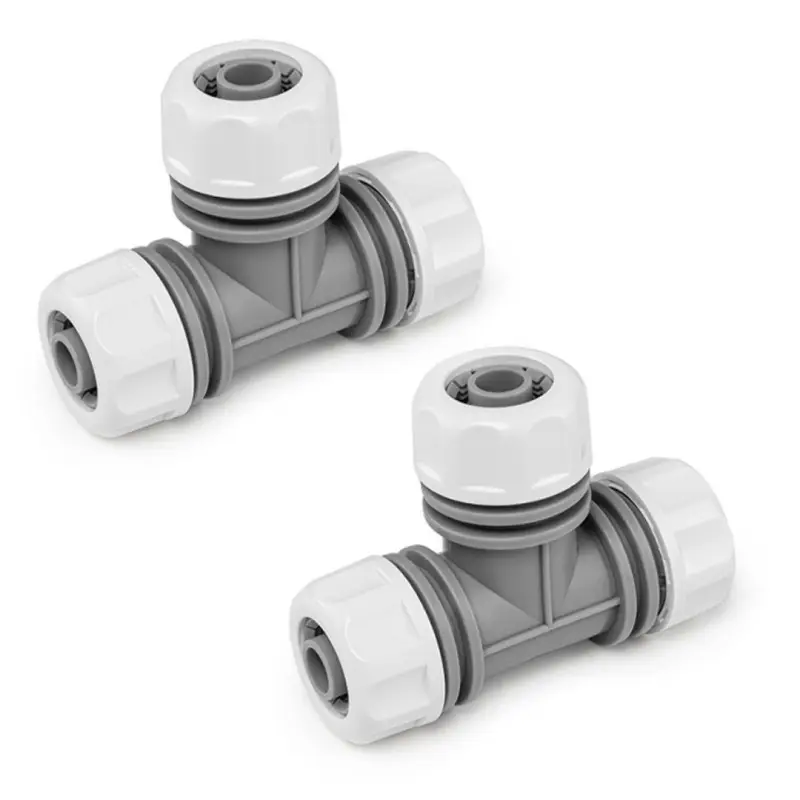 Lot de 2 Raccords en T «White Line» pour tuyaux d’arrosage 1/2″