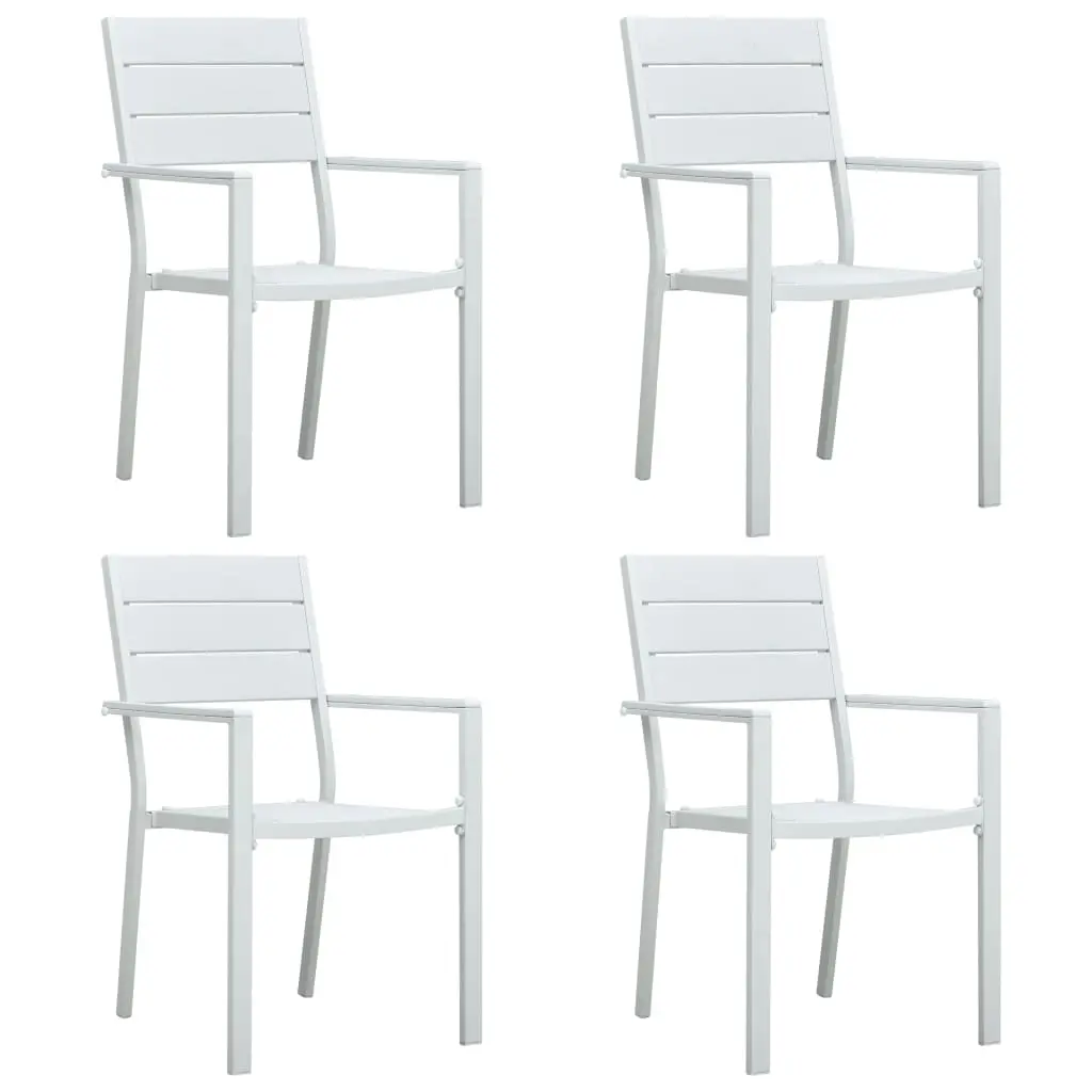 Lot de 4 Chaise bois composite Amilio Blanc 62 X 55,5 X 88,5 cm – P87209B