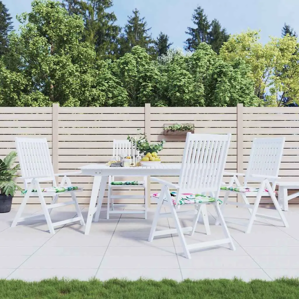 Lot de 4 Coussins de Siège Tissu Oxford Déperlant pour Intérieur Extérieur Motif Floral Multicolore 50x50cm – ComfortXL Outdoor Living