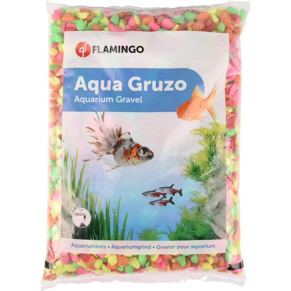 Gravier Neon rainbow mix 1kg pour aquarium