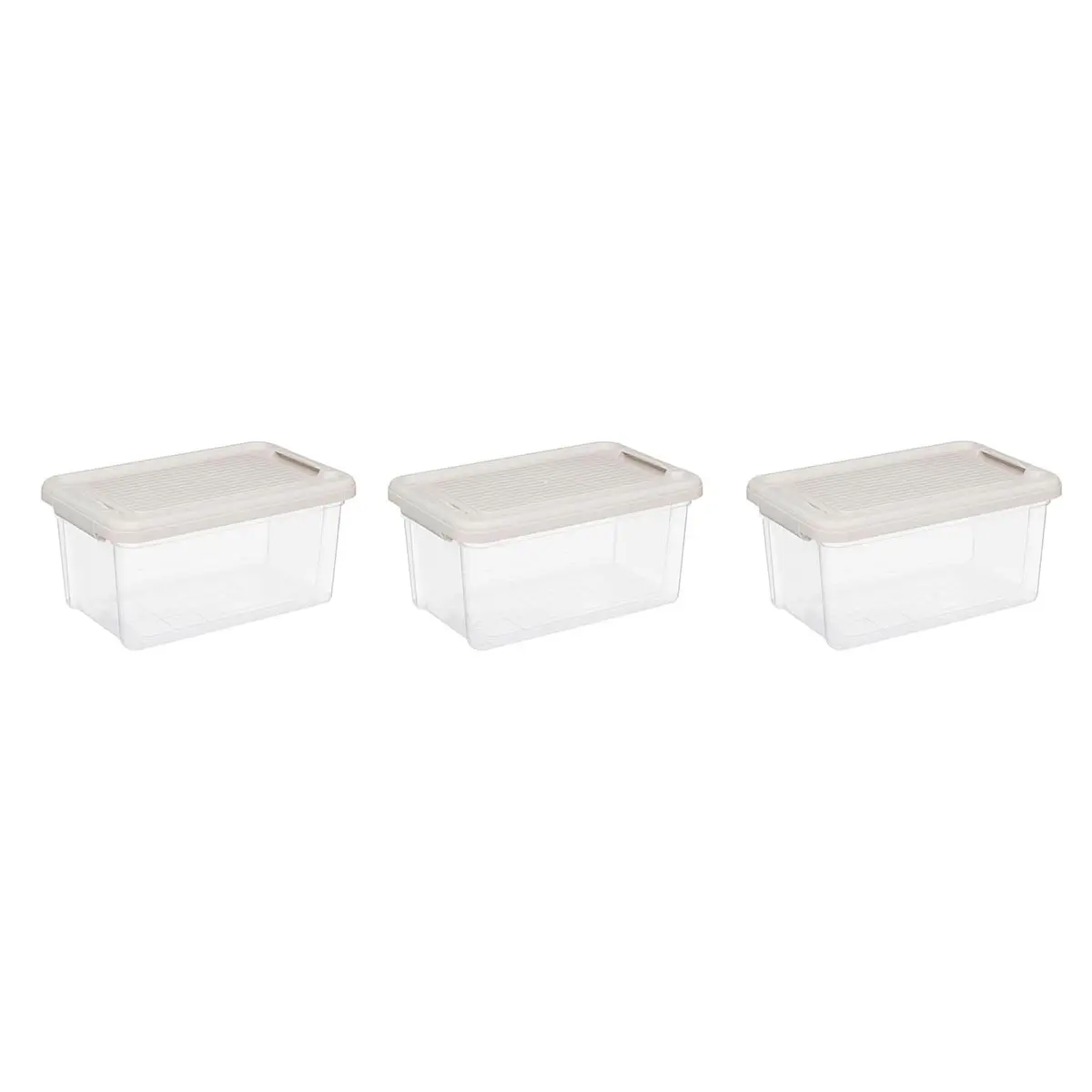Lot de 3 Boîtes de Rangement «Tide’n» 5L Transparent