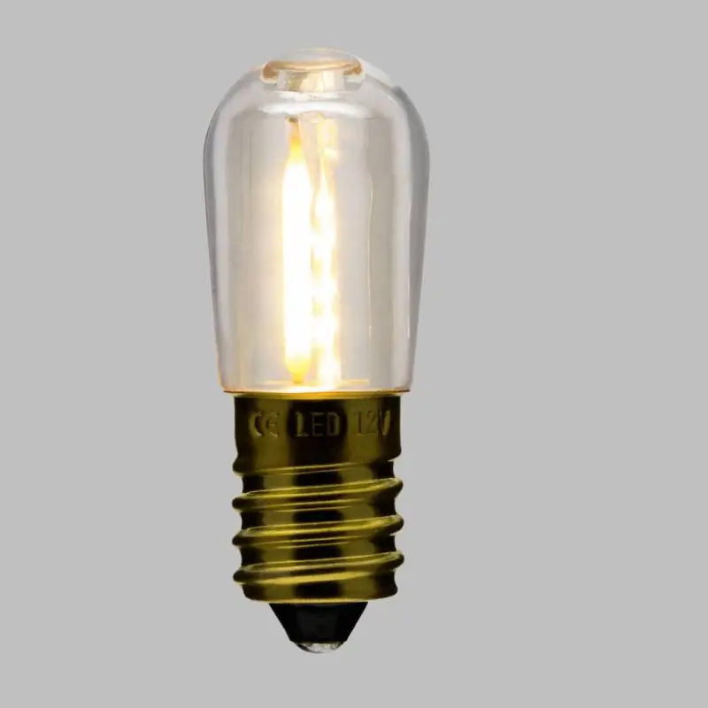 Lot de 20 ampoules E14 Guinguette plastique filament 12V blanc chaud 0,15W Lotti