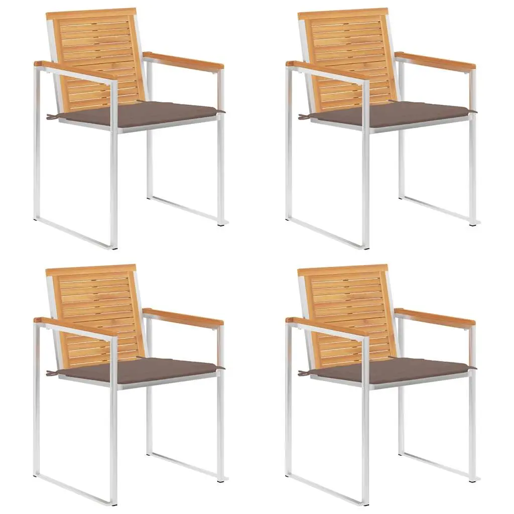 Lot de 4 Chaise bois composite Alessandro-Giovanni Taupe 60 X 56 X 85 cm – P87209T