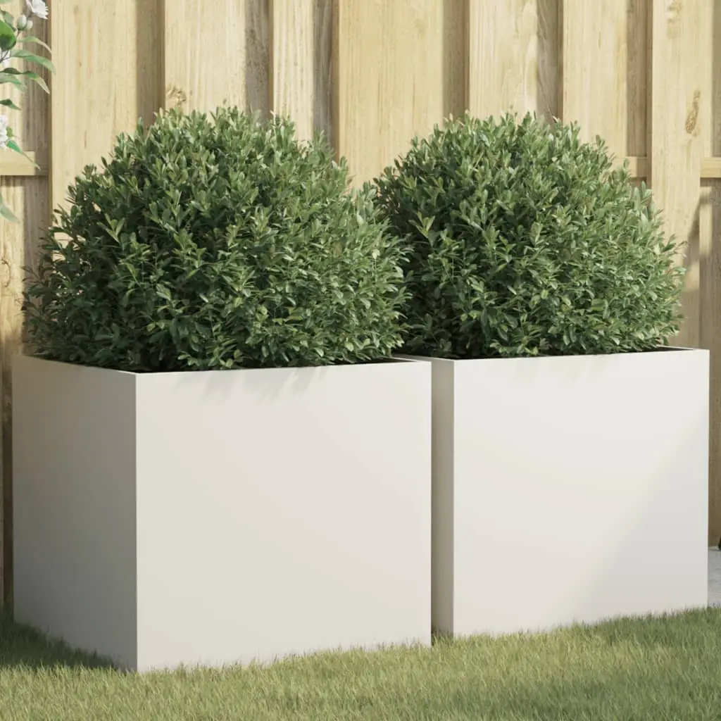 Lot de 2 Jardiniere plastique Herwig Blanc 49 X 47 X 46 cm – P95056B